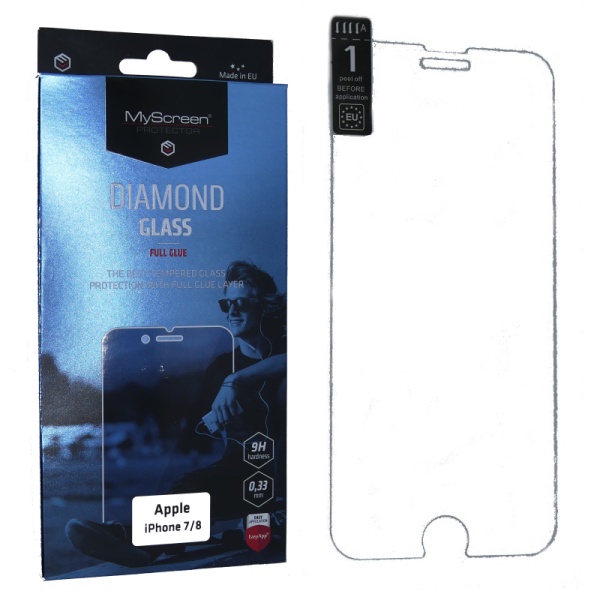 Ochranné sklo displeje MyScreen Diamond Glass FullGlue pro IPhone 7 / 8 / SE 2020 / SE 2022
