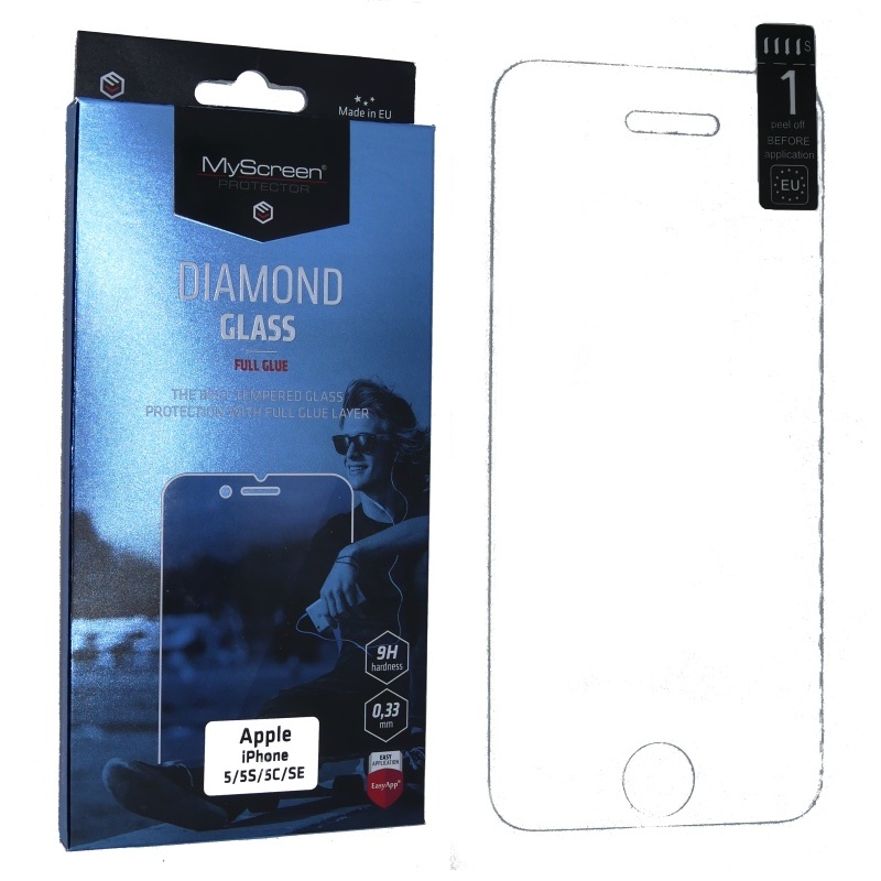 Ochranné sklo displeje MyScreen Diamond Glass FullGlue pro IPhone 5 / 5S / 5C / SE