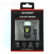 Ferrari Rubber microUSB Dual USB Autonabíječka 2,1A Black (EU Blister)