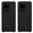 2 kusy EF-PG988TBE Samsung Silikonový Kryt pro Galaxy S20 Ultra Black