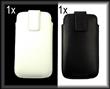 2x Kožené pouzdro OZBO Cora, velikost XL, pull-out, black and white pro IPhone SE 2022 / SE 2020 / 6 / 6S / 7 / 8