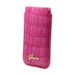 GUPOS3CMP Guess PINK růžová barva Crocodile Kožené Pouzdro vel. L