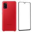 EF-PA415TRE Samsung Silikonový Kryt pro Galaxy A41 Red + sklo na displej