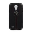 FEMTHCS4MBL Ferrari Monte Carlo Zadní Kožený Kryt pro Samsung i9195 Galaxy S4 mini Black