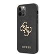 Guess PU Saffiano Big 4G Metal Logo kryt iPhone 12/12 Pro černý