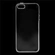 Kisswill TPU silikonové transparentní pouzdro / Silver pro iPhone 5 / 5S