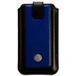 Kožené pouzdro Volkswagen Dual Case se zavíráním, XXL, modročerné pro IPhone SE 2022 / SE 2020 / 6 / 6S / 7 / 8