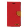 Mercury Canvas diářové Pouzdro pro Samsung J510 Galaxy J5 2016 Red / Camel