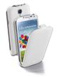 Pouzdro CellularLine Flap pro Samsung i9505 Galaxy S4, bílé + fólie na displej