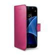 Pouzdro typu kniha CELLY Wally pro Samsung G930F Galaxy S7, PU kůže, fuchsiové
