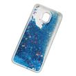 Silikonové pouzdro modré třpytky pro Samsung J330F Galaxy J3 2017