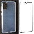 Silikonové TPU pouzdro Slim 1mm pro Samsung Galaxy A41 transparentní + ochranné sklo