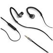 Sportovní sluchátka CELLY s mikrofonem, 3,5mm jack, flat kabel, černá