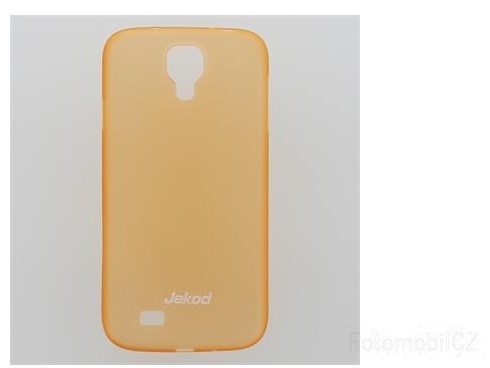 Pouzdro JEKOD PP ultratenký 0,3 mm kryt Orange + fólie pro Samsung i9505 Galaxy S4