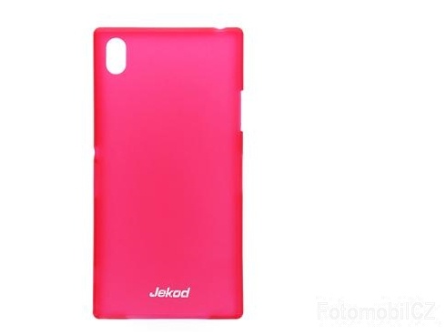 Pouzdro JEKOD PP ultratenký 0,3 mm kryt pink + fólie pro Sony D6603 Xperia Z3