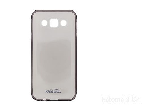 Kisswill TPU černé transparentní silikonové pouzdro pro Samsung E500 Galaxy E5