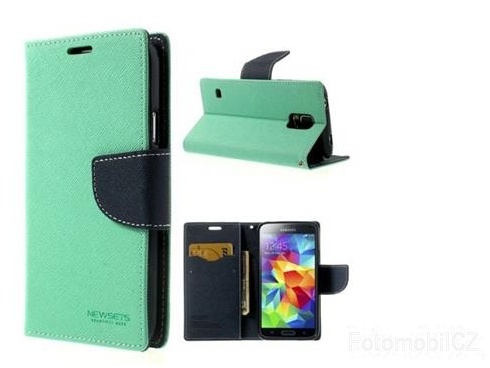 Mercury Fancy diářové Pouzdro pro Samsung A500 Galaxy A5 Mint / Navy
