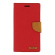 Mercury Canvas diářové Pouzdro pro LG H815 G4 Red / Camel