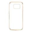 Kisswill TPU silikonové transparentní pouzdro / GOLD zlatá barva pro Samsung G935 Galaxy S7 Edge
