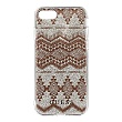 GUHCP7TGTA Guess Ethnic Chic Tribal 3D TPU silikonové pouzdro Taupe pro iPhone 7 / 8 / SE2020