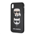 KLHCI61KICKC Karl Lagerfeld Karl and Choupette pevný kryt Black pro iPhone XR