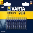 Varta Longlife AAA Baterie 10ks