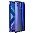 Luphie King of Snaps Magnetic Aluminium Bumper pouzdro Glass Blue pro Honor 8X