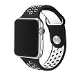 Tactical 164 Double Silikonový Řemínek pro Apple Watch 1 / 2 / 3 / 4 / 5 / 6 / SE 42 / 44mm Black / WHITE bílá barva