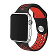 Tactical 163 Double Silikonový Řemínek pro Apple Watch 1 / 2 / 3 / 4 / 5 / 6 / SE 42 / 44mm Black / Red