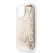 GUHCN65GLHFLGO Guess Glitter Hearts Zadní Kryt pro iPhone 11 Pro Max GOLD zlatá barva