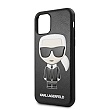 KLHCN61IKPUBK Karl Lagerfeld Embossed Kryt pro iPhone 11 Black