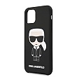 KLHCN58SLFKBK Karl Lagerfeld Iconic Silikonvý Kryt pro iPhone 11 Pro Black