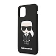 KLHCN61SLFKBK Karl Lagerfeld Iconic Silikonvý Kryt pro iPhone 11 Black