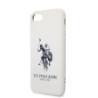 USHCI8SLHRWH U.S. Polo Big Horse Silicone Effect Kryt pro iPhone 8 / SE2