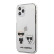 KLHCP12MCKTR Karl Lagerfeld PC / TPU Karl &Choupette Kryt pro iPhone 12 / 12 Pro 6.1 Transparent