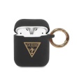 GUACA2LSTLBK Guess Triangle Silikonové Pouzdro pro Airpods 1 / 2 Black
