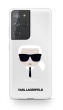 KLHCS21LKTR Karl Lagerfeld PC / TPU Head Kryt pro Samsung Galaxy S21 Ultra Transparent