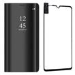 Pouzdro Smart Clear View pro Huawei P30 Lite černé + sklo na displej